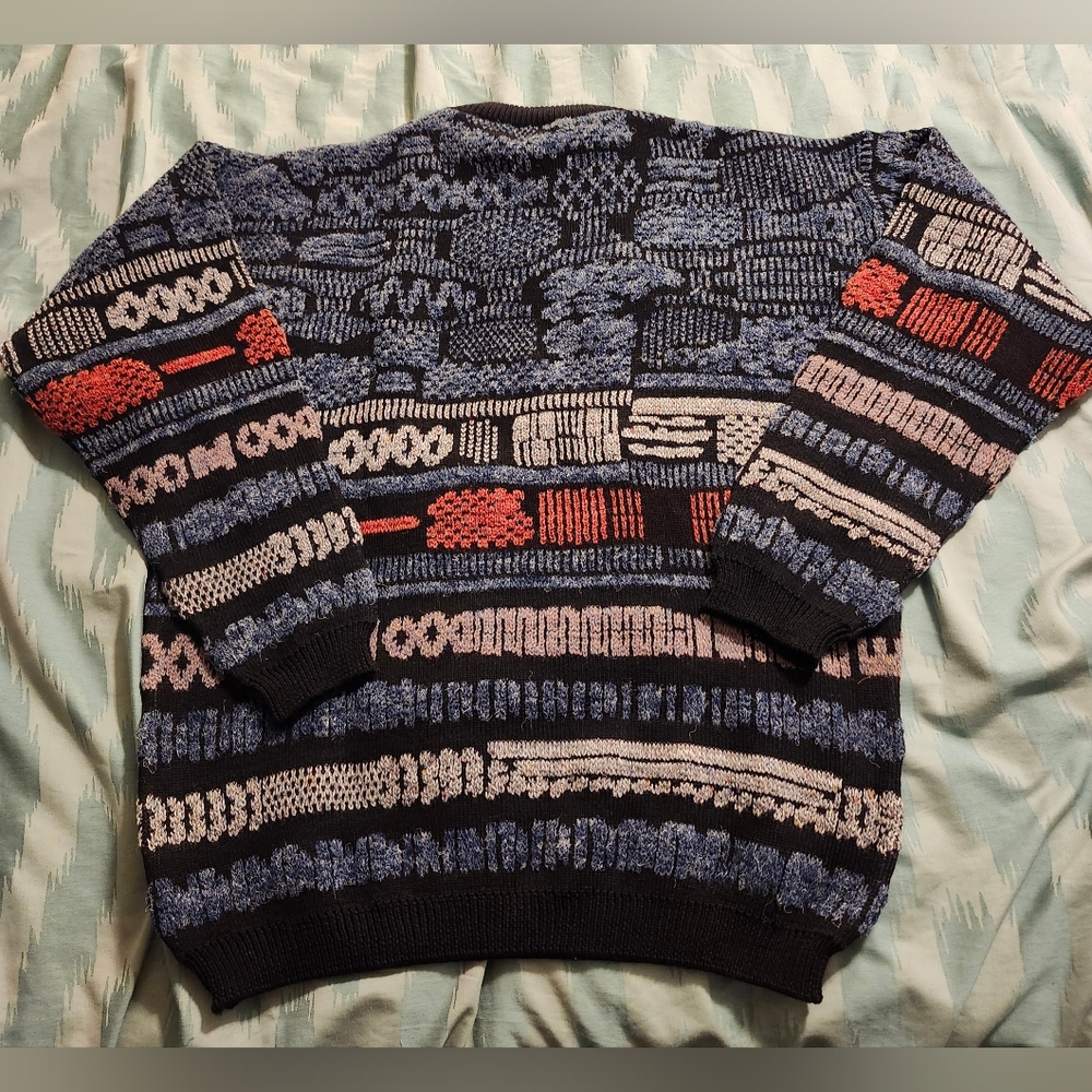 San Dino Vintage Multicolor Sweater Men’s Size 52 Made in Italy - Picture 8 of 8